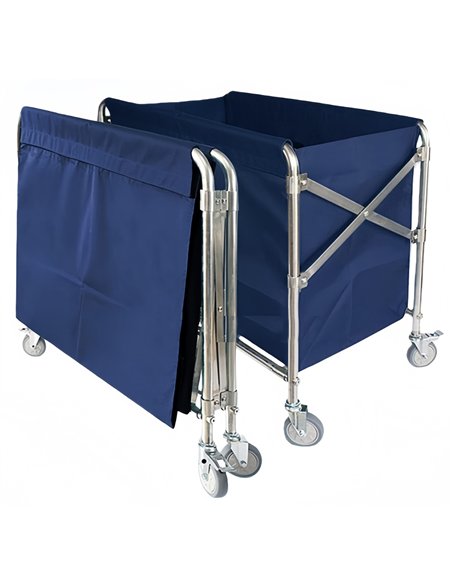 Commercial Stainless Steel Folding Laundry Trolley 870×520×780 mm| Stalwart DA-JSN222