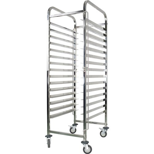 Rack/Tray/Pan Trolley Stainless Steel Bakery 600×400mm 15 Tier 470×620×1700mm| Stalwart DA-JSN238