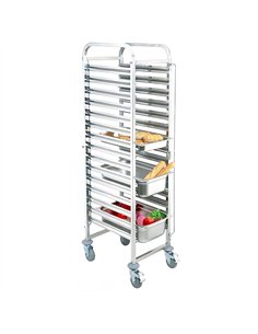GN Pan Trolley Stainless Steel 1/1 GN 15 Tier 380×550×1700mm | Stalwart DA-JSN248 2