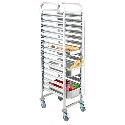 GN Pan Trolley Stainless Steel 1/1 GN 15 Tier 380×550×1700mm | Stalwart DA-JSN248