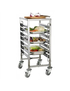 GN Pan Trolley Stainless Steel 1/1 GN With Table 7 Tier 380×550×950mm | Stalwart DA-JSN252