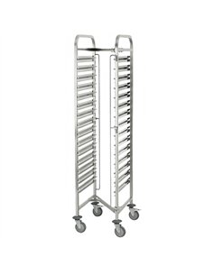 GN Pan Trolley Stainless Steel Z Shape 1/1 GN 15 Tier 380×550×1700mm | Stalwart DA-JSN256