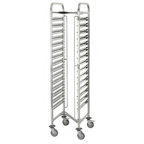 GN Pan Trolley Stainless Steel Z Shape 1/1 GN 15 Tier 380×550×1700mm | Stalwart DA-JSN256