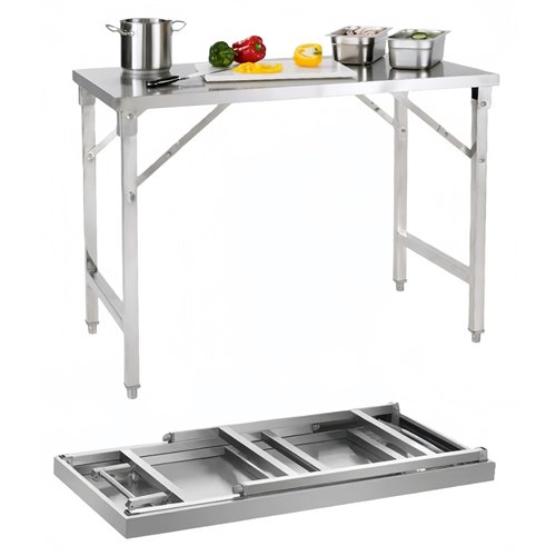 Stainless Steel Folding Table 1800×600×910mm | Stalwart DA-JSN266