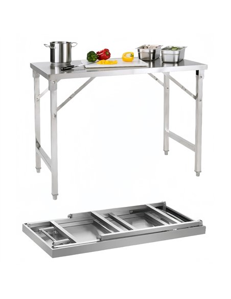 Stainless Steel Folding Table 1800×600×910mm | Stalwart DA-JSN266