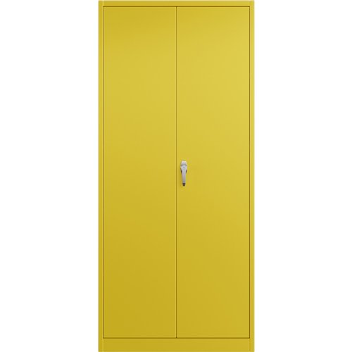 Heavy Duty Steel Upright Storage Cabinet with Double Locking Doors, Yellow | Stalwart DA-SART704