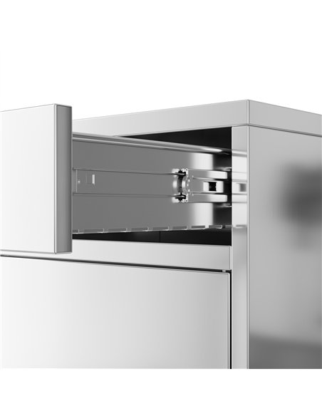 Commercial Stainless Steel Upright Cabinet with 2 Drawers and Double Doors, 900×900mm | Stalwart DA-SARTSS2DW