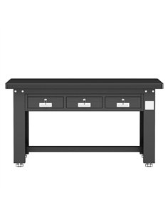 Commercial Heavy Duty Steel Work Table with 3 Drawers, 1500×750 mm – Black| Stalwart DA-SARTTB3D