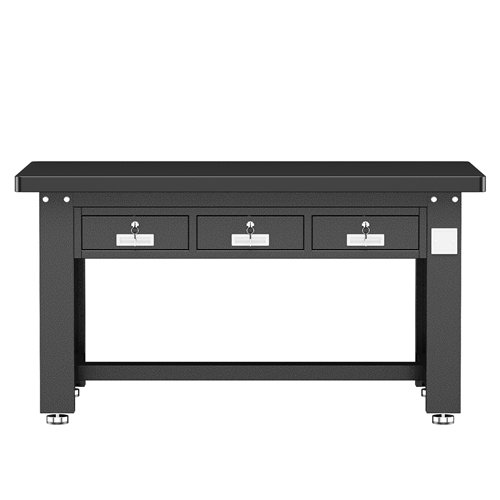 Commercial Heavy Duty Steel Work Table with 3 Drawers, 1500×750 mm – Black| Stalwart DA-SARTTB3D