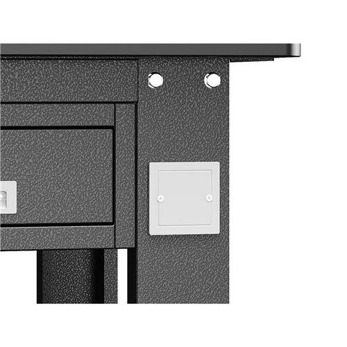 Commercial Heavy Duty Steel Work Table with 3 Drawers, 1500×750 mm – Black| Stalwart DA-SARTTB3D