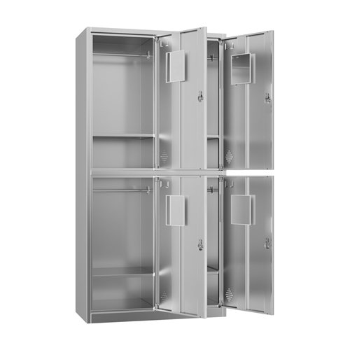 Commercial Stainless Steel 4‑Door Locker 1800×900×420 mm | Stalwart DA-SARTSS22
