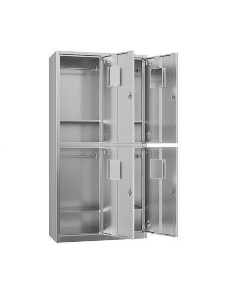 Commercial Stainless Steel 4‑Door Locker 1800×900×420 mm | Stalwart DA-SARTSS22