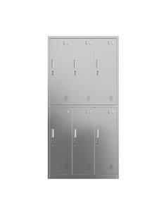 Commercial Stainless Steel 6‑Door Locker 1800×900×420 mm | Stalwart DA-SARTSS23