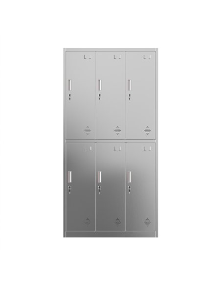Commercial Stainless Steel 6‑Door Locker 1800×900×420 mm | Stalwart DA-SARTSS23