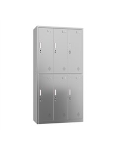 Commercial Stainless Steel 6‑Door Locker 1800×900×420 mm | Stalwart DA-SARTSS23 2