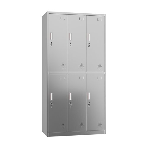 Commercial Stainless Steel 6‑Door Locker 1800×900×420 mm | Stalwart DA-SARTSS23