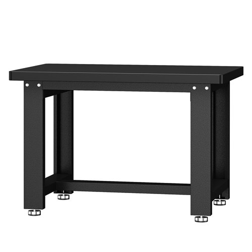 Commercial Heavy Duty Cold‑Rolled Steel Work Table – Black | Stalwart DA-SARTTB01