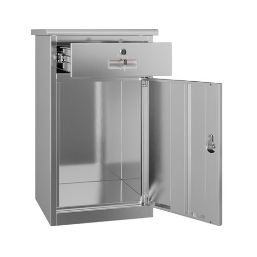 Commercial Stainless Steel 1‑Door Cabinet 750×400×400 mm | Stalwart DA-SARTSS1DW