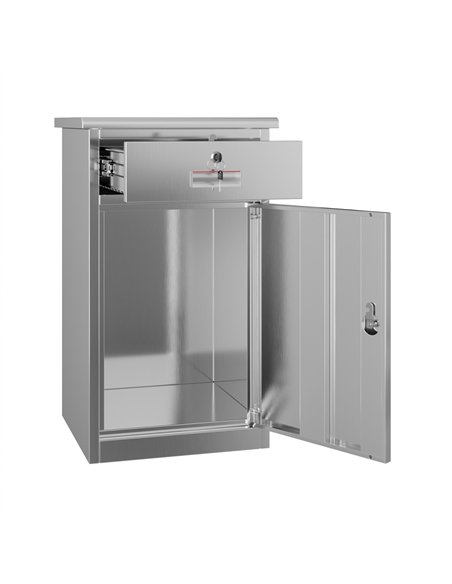 Commercial Stainless Steel 1‑Door Cabinet 750×400×400 mm | Stalwart DA-SARTSS1DW