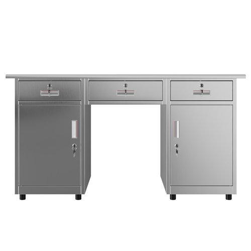 Commercial Stainless Steel Office Table 1400×700 mm | Stalwart DA-SARTTB2D3W