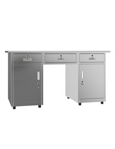 Commercial Stainless Steel Office Table 1400×700 mm | Stalwart DA-SARTTB2D3W 2