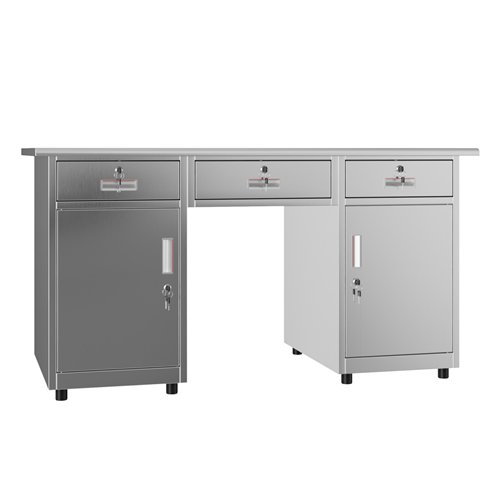 Commercial Stainless Steel Office Table 1400×700 mm | Stalwart DA-SARTTB2D3W