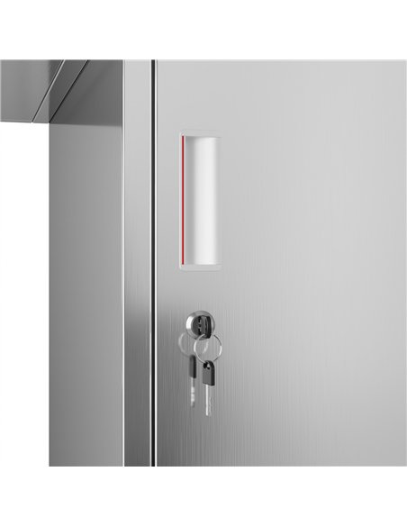 Commercial Stainless Steel Office Table 1400×700 mm | Stalwart DA-SARTTB2D3W