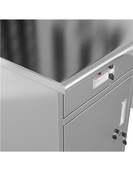 Commercial Stainless Steel Office Table 1400×700 mm | Stalwart DA-SARTTB2D3W