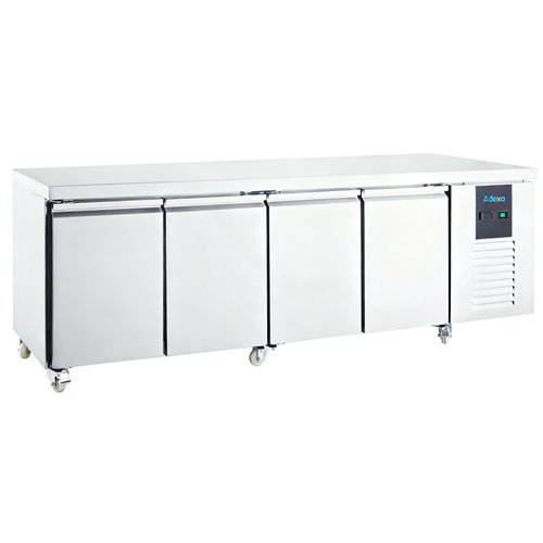 608 Ltr 4 Door Stainless Steel Freezer Counter With Flat Top | Stalwart DA-NORCOLD876