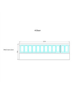 608 Ltr 4 Door Stainless Steel Refrigerated Sandwich Prep Counter With 12×1/3 GN Pans | Stalwart DA-NORCOLD890 2