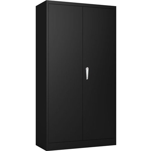 Steel Storage Cabinet with Adjustable Shelves, 800x400x1800mm  | Stalwart DA-FCA19BLACK