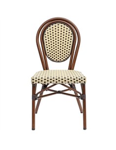 Outdoor Aluminium Bistro Chair with PE Rattan Weave | Stalwart DA-ZF2035CDBBG 2