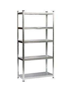 Galvanized Steel Shelving Unit 5‑Tier 500kg Capacity (100kg per shelf) 900x400x1800mm | Stalwart DA-KFT20C5L