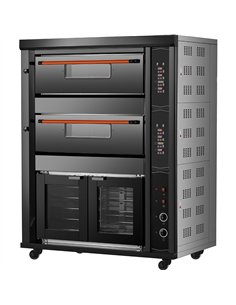 Bakery Oven Electric 2 Chambers 4 × 400×600mm Trays 400°C Digital Controls 13.2kW 380V with Under Proofer| Stalwart DA-HTD40HX