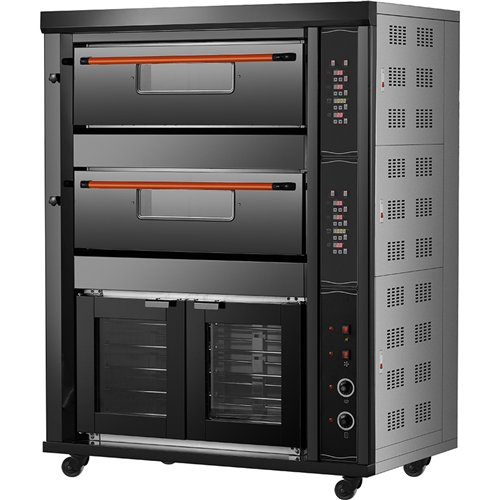 Bakery Oven Electric 2 Chambers 4 × 400×600mm Trays 400°C Digital Controls 13.2kW 380V with Under Proofer| Stalwart DA-HTD40HX