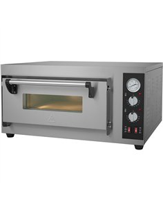 Commercial Pizza Oven Electric 1 Chamber 500×500mm 500°C Mechanical Controls 4.2kW 230V Stainless Steel | Stalwart DA-PS551