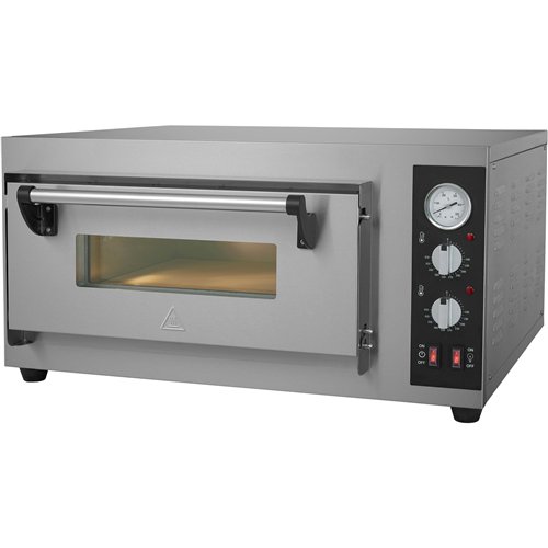 Commercial Pizza Oven Electric 1 Chamber 500×500mm 500°C Mechanical Controls 4.2kW 230V Stainless Steel | Stalwart DA-PS551