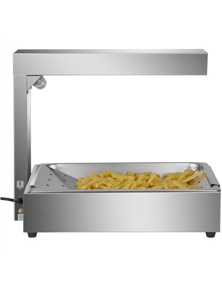 Commercial Food Warmer &amp Chip Scuttle Station 330×590×500mm 30–85°C 1000W | Stalwart DA-FW330