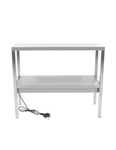 Commercial Double Tier Heated Gantry with Heat Bridge 1200×335×700mm  | Stalwart DA-WHESP1203470