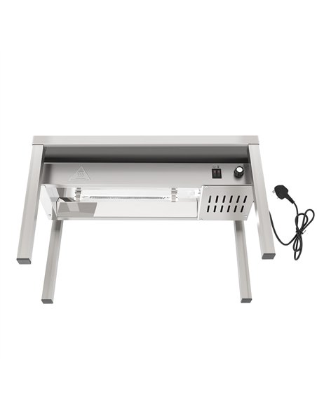 Commercial Single Tier Heated Gantry with Heat Bridge 600×335×350mm  | Stalwart DA-WHESP603435