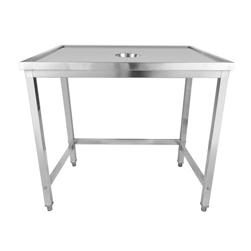 Professional Waste Disposal Table Stainless Steel 4 Side Up Marine Edge 1600x600x900mm | Stalwart DA-WHDW16060