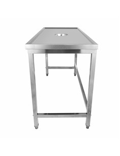 Professional Waste Disposal Table Stainless Steel 4 Side Up Marine Edge 1800x600x900mm | Stalwart DA-WHDW18060 2