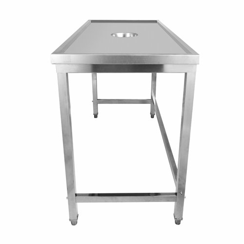 Professional Waste Disposal Table Stainless Steel 4 Side Up Marine Edge 1800x600x900mm | Stalwart DA-WHDW18060