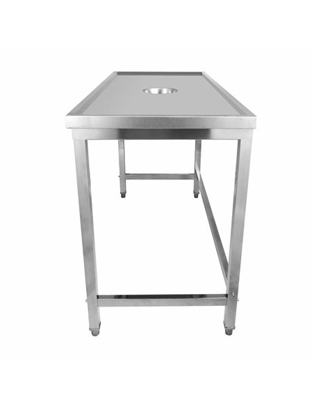Professional Waste Disposal Table Stainless Steel 4 Side Up Marine Edge 1800x600x900mm | Stalwart DA-WHDW18060