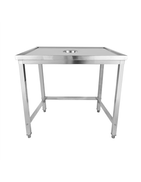 Professional Waste Disposal Table Stainless Steel 4 Side Up Marine Edge 1000x600x900mm | Stalwart DA-WHDW10060