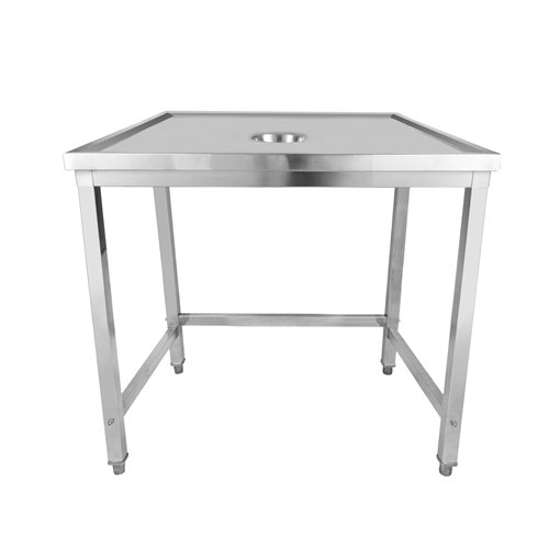 Professional Waste Disposal Table Stainless Steel 4 Side Up Marine Edge 1000x700x900mm | Stalwart DA-WHDW10070