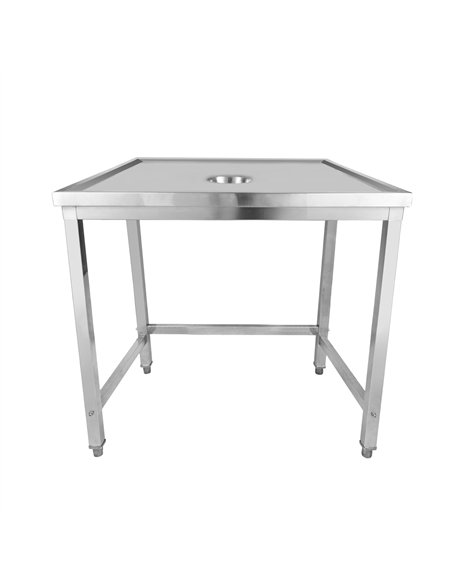 Professional Waste Disposal Table Stainless Steel 4 Side Up Marine Edge 1000x700x900mm | Stalwart DA-WHDW10070