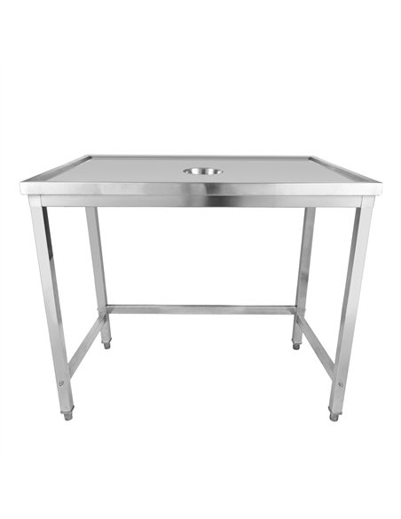 Professional Waste Disposal Table Stainless Steel 4 Side Up Marine Edge 2000x600x900mm | Stalwart DA-WHDW20060