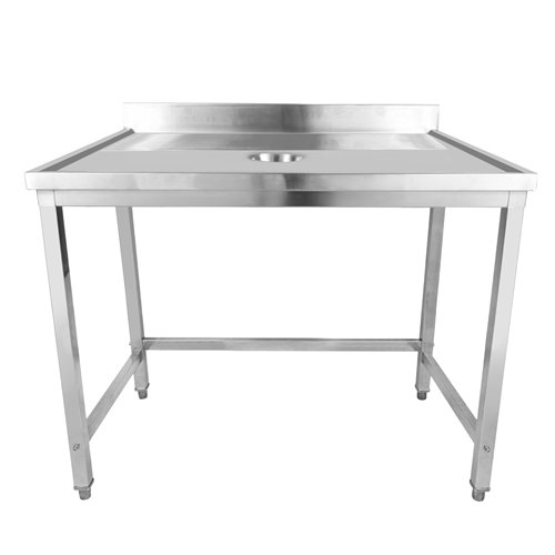 Professional Waste Disposal Table Stainless Steel 4 Side Up Marine Edge Backsplash 2000x700x950mm | Stalwart DA-WHDW20070B
