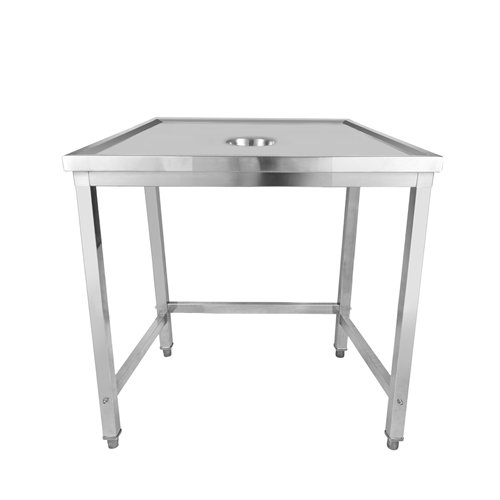 Professional Waste Disposal Table Stainless Steel 4 Side Up Marine Edge 800x700x900mm | Stalwart DA-WHDW8070